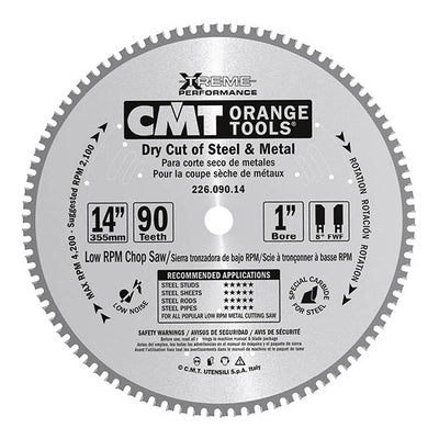 CMT 226.090.14 Industrial Dry Cut Steel Saw Blade, 14-Inch