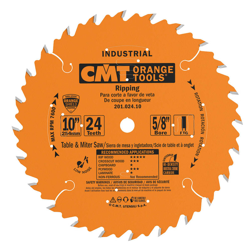 CMT 201.024.10 Industrial Ripping Saw Blade, 10-Inch