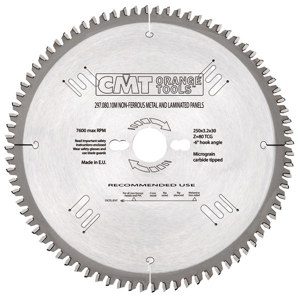 CMT 296.210.64M Non-Ferrous Metal, PVC  Melamine Blade, 210mm TCG Gri –  Quality Tools Online