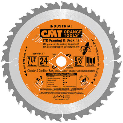CMT 250.024.08 ITK Industrial Framing/Decking Saw Blade, 8-8-1/4-Inch