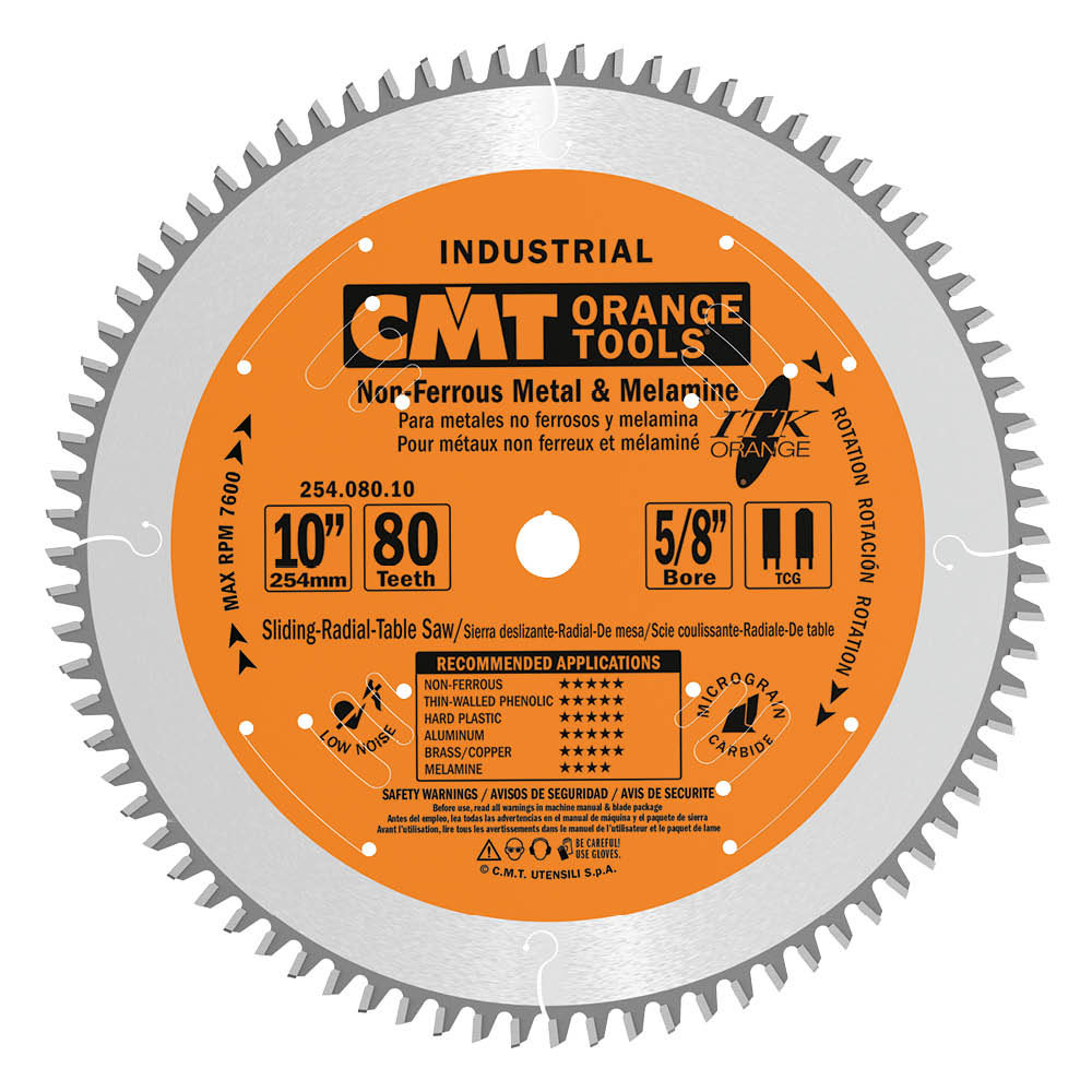 CMT 254.080.10 ITK Industrial Non-Ferrous Metal  Melamine Blade, 10-I –  Quality Tools Online