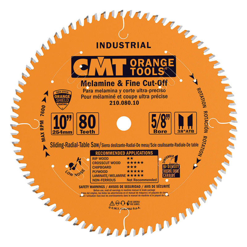 CMT 210.080.10 Industrial Fine Cut-Off Saw Blade, 10-Inch