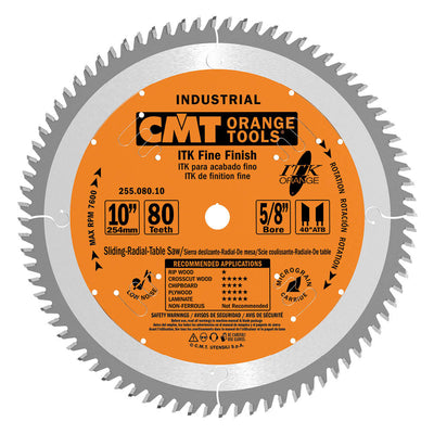 CMT 255.080.10 ITK Industrial Fine Finish Saw Blade, 10-Inch