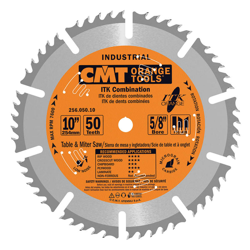 CMT 256.050.10 ITK Industrial Combination Saw Blade, 10-Inch