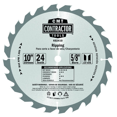 CMT K02412 ITK Contractor Ripping Saw Blade, 12