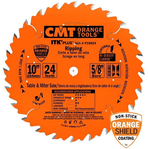 CMT P10024 ITK Plus Ripping Saw Blade, 10