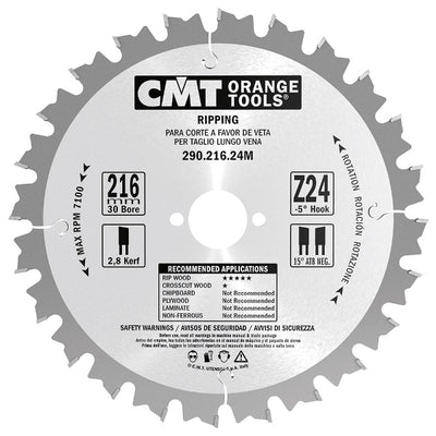 CMT 290.210.24M Ripping Saw Blade for Festool machines, 8-1/4-Inch  ATB