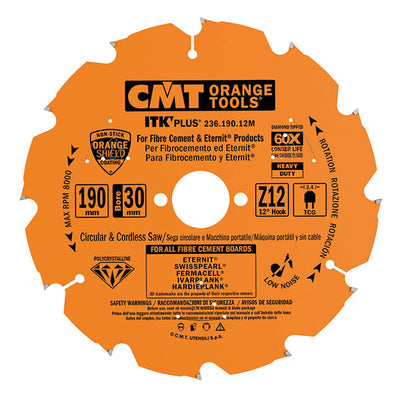 CMT 236.006.10 ITK PLUS Diamond Saw Blade for Fiber Cement Products, 10-Inch