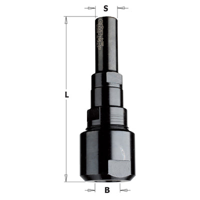 ROUTER COLLET EXTENSION 1/4" COLLET