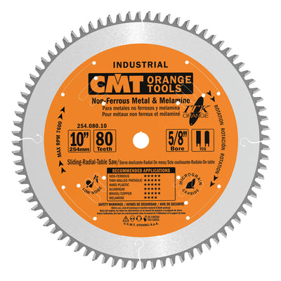 CMT 254.080.10 ITK Industrial Non-Ferrous Metal & Melamine Blade, 10-Inch Diameter