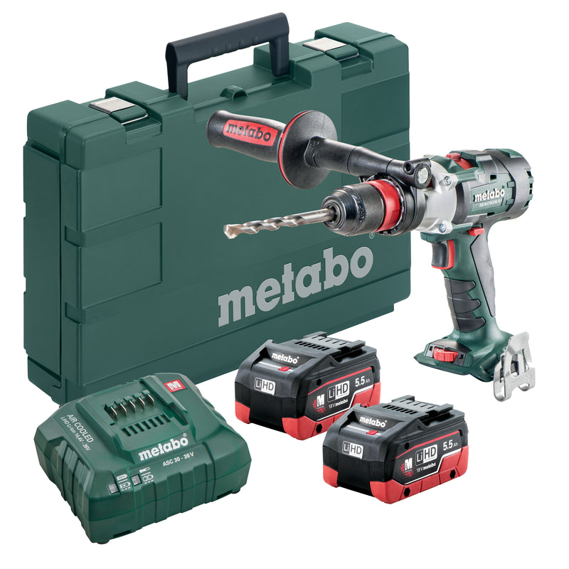 Metabo 18V Brushless 3-Speed Drill/Driver 2x 5.5Ah LiHD Kit - BS 18 LTX-3 BL Q I